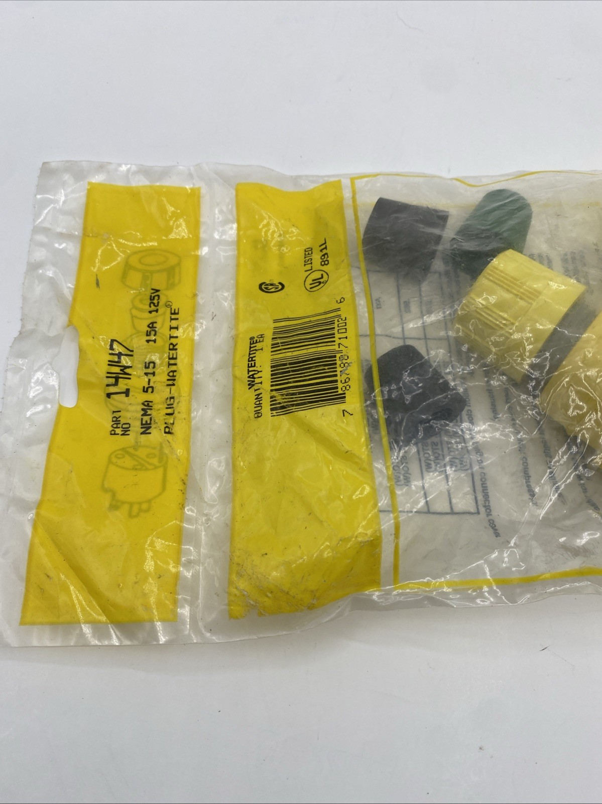 Molex Woodhead 14W47 Watertite Plug NEMA 5-15 Male 15A 125V Water Tight Sealed