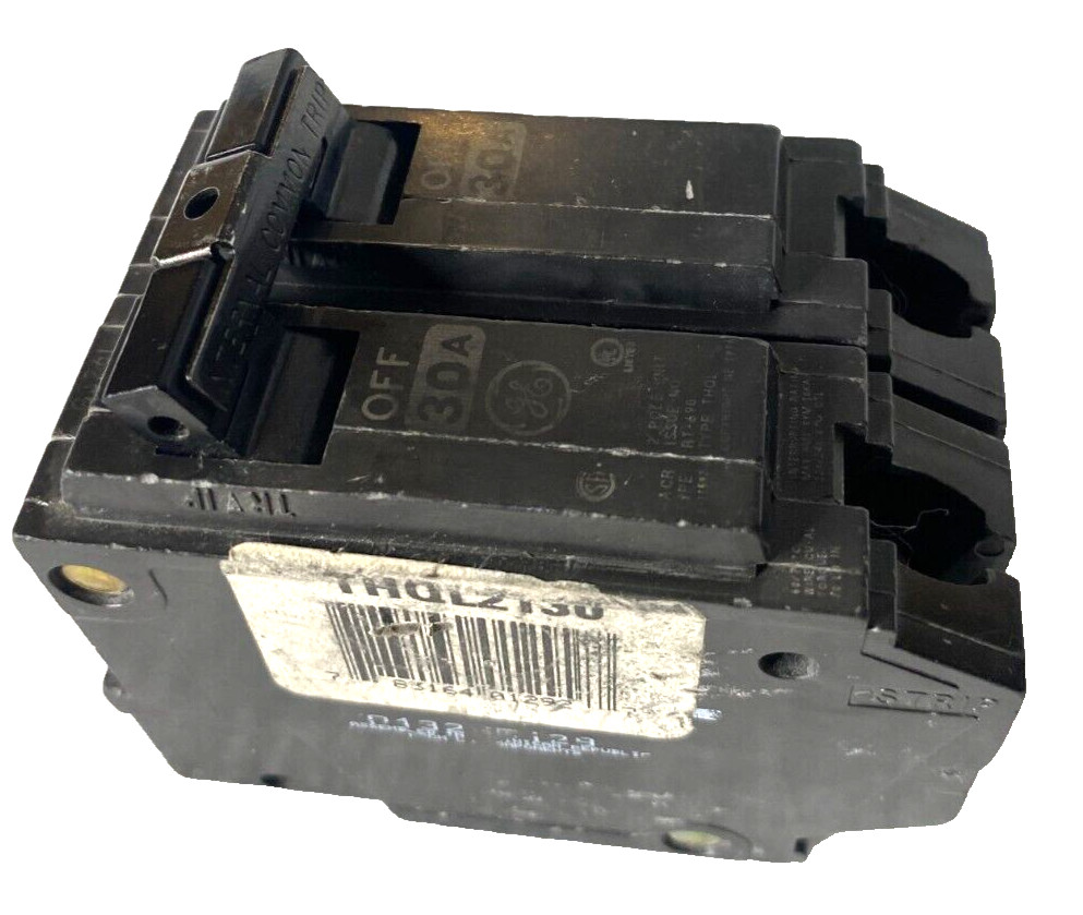 30A GE THQL2130 Circuit Breaker 30 Amp 2 Pole 10kA@120/240V Internal Common Trip