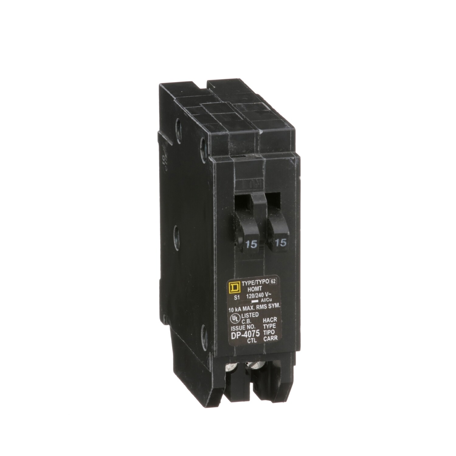 Square D Homeline 15A Twin 1PTandem Circuit Breaker HOMT1515 15/15 AMP New!!