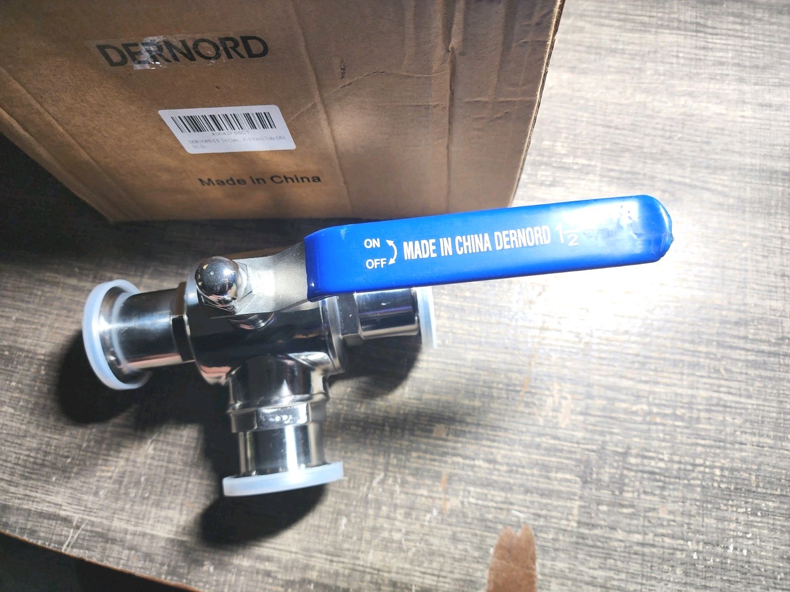1.5″ Tri Clamp Sanitary Ball Valve, 3-Way Ball Valve T-Port Stainless Steel 304