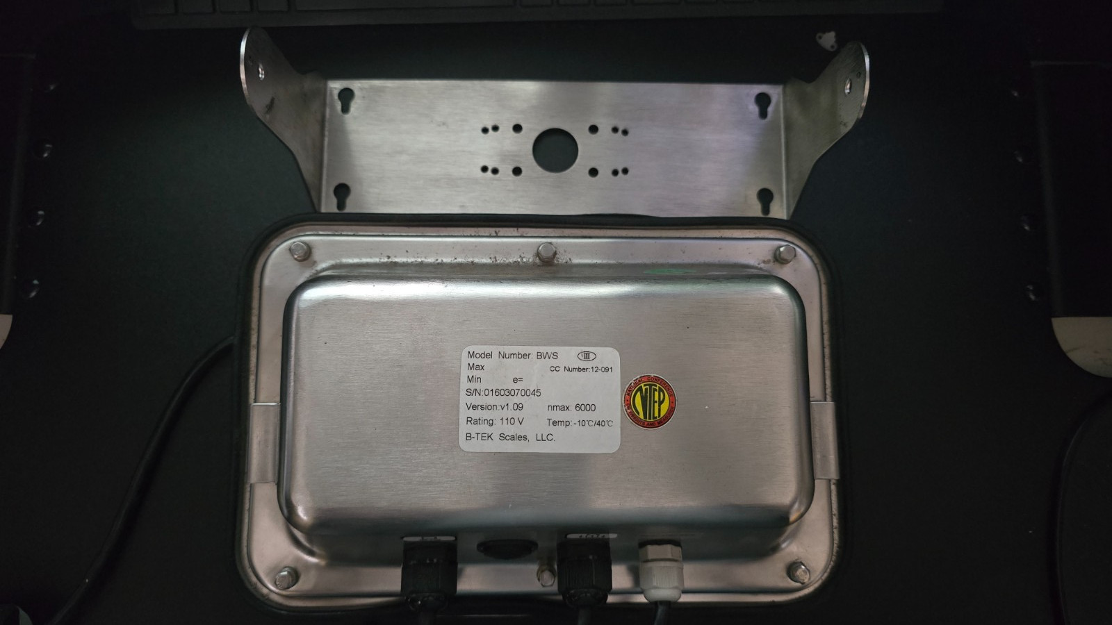 WorldWEIGH BWS Weight Indicator LCD Display B-Tek Stainless Steel Lbs Kg Check
