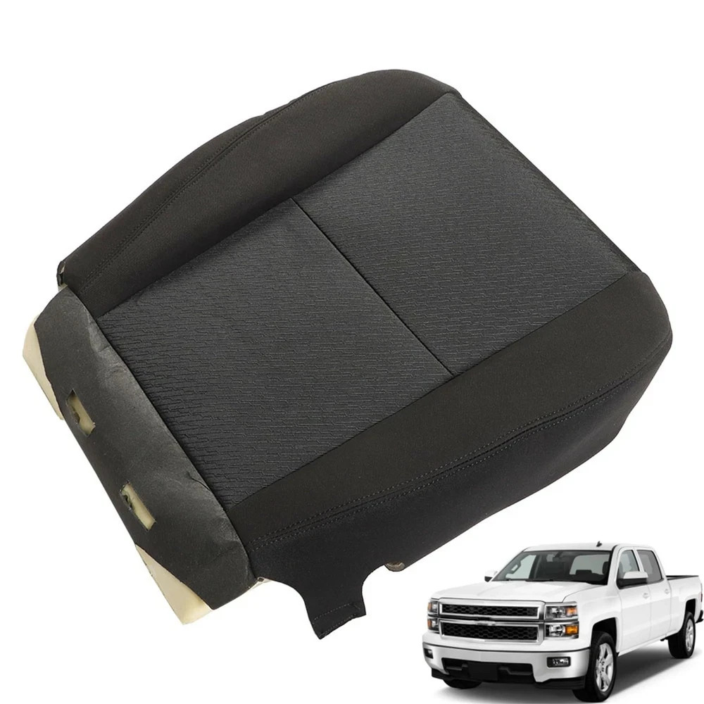 Front Driver Bottom Cloth Seat Cover with Foam Cushion for Silverado 2007-2014