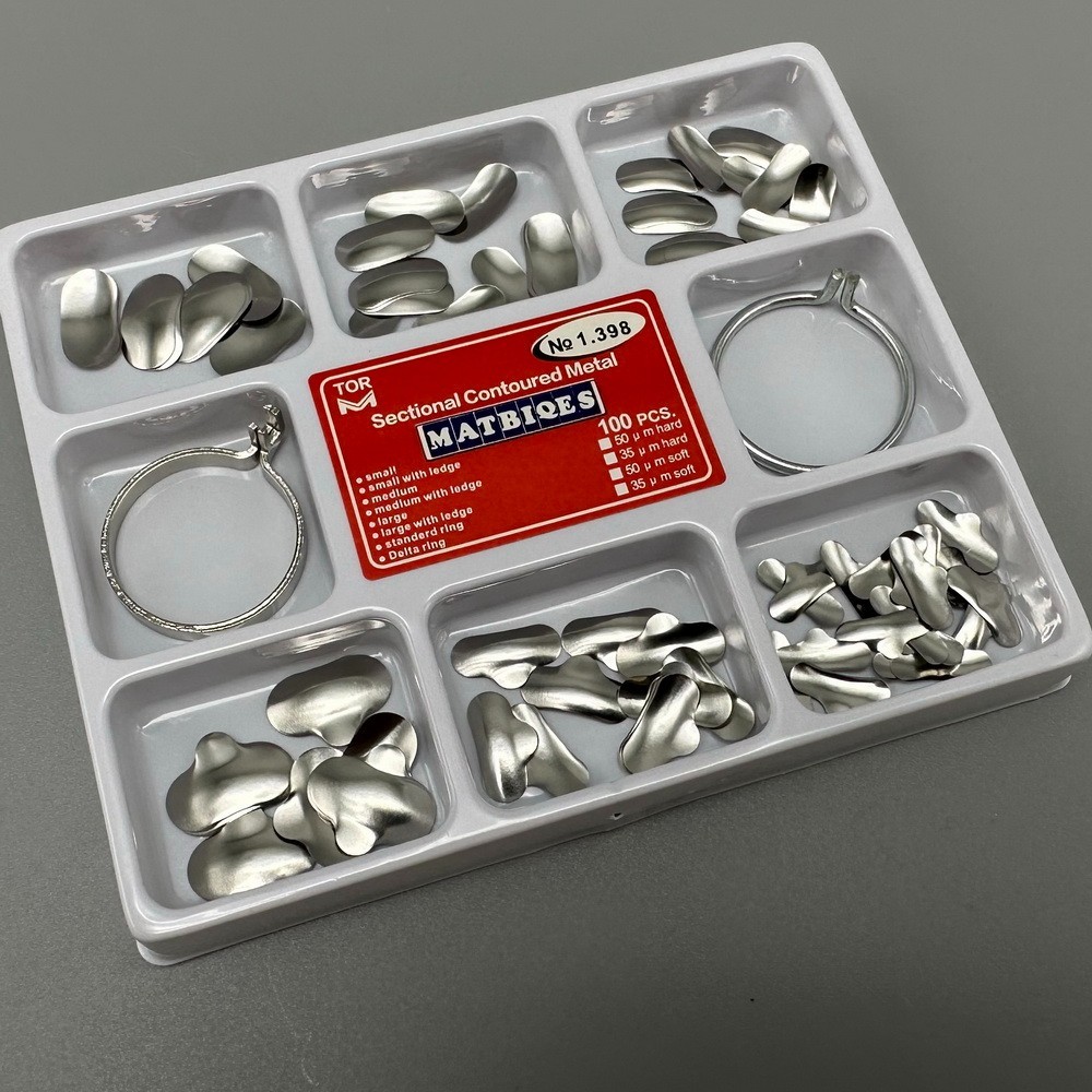 Dental Sectional Contoured Metal Matrices Refill Matrix Band Ledge 35-50um Kit