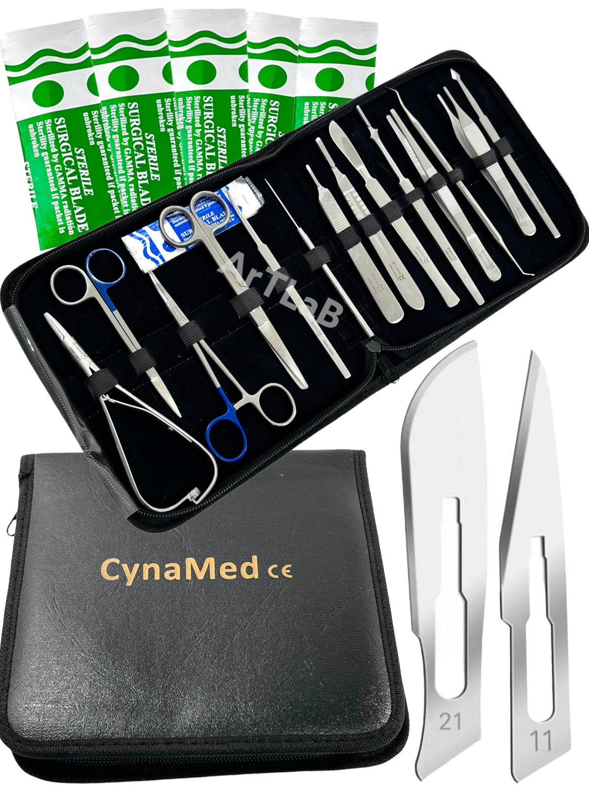 Premium 55 Pc Army Surgical Kit Sutures, Scalpel, Hemostats – Military First Aid