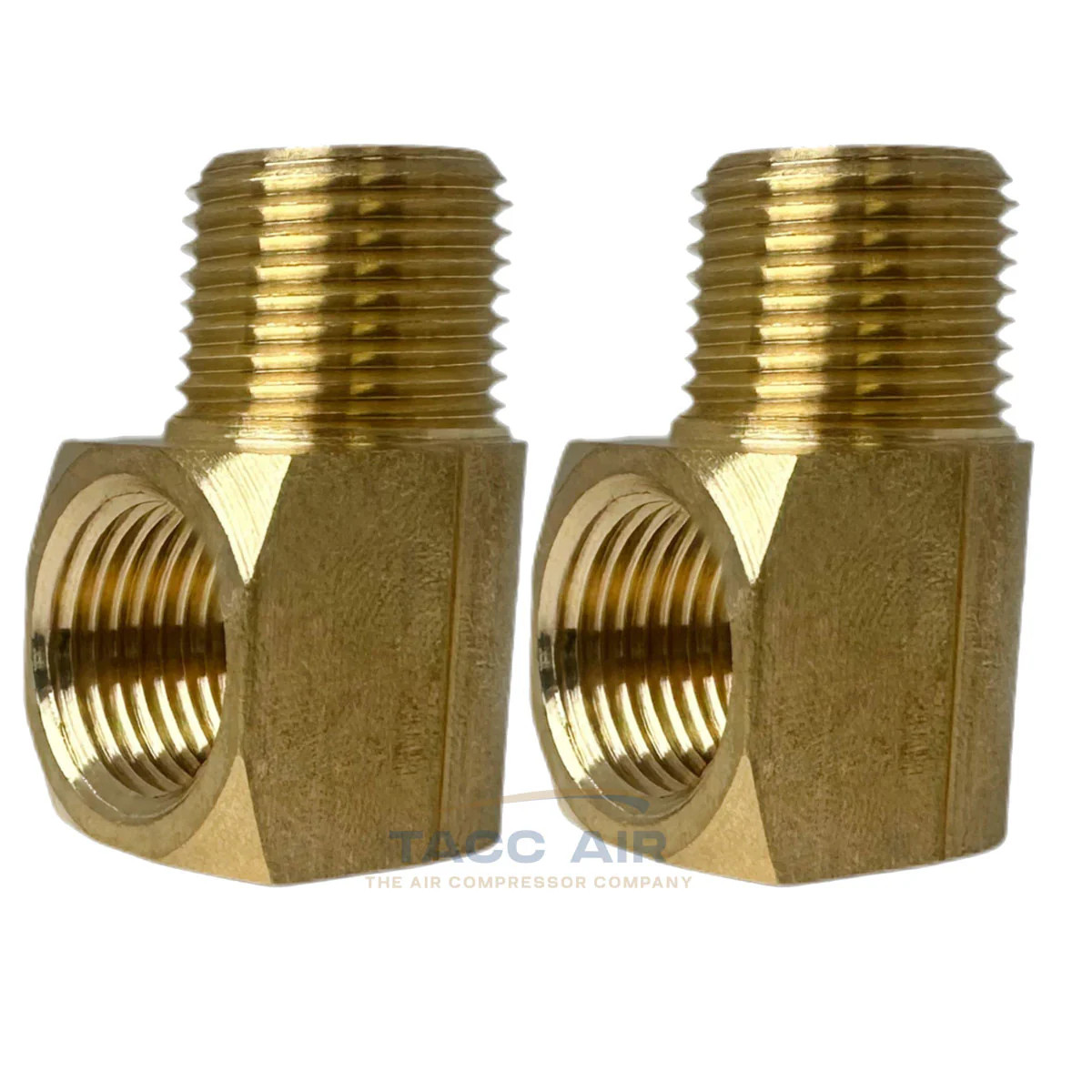 2 Pack 3/8″ NPT Brass Street Elbow 90 Degree Pipe Thread Fitting Male Female