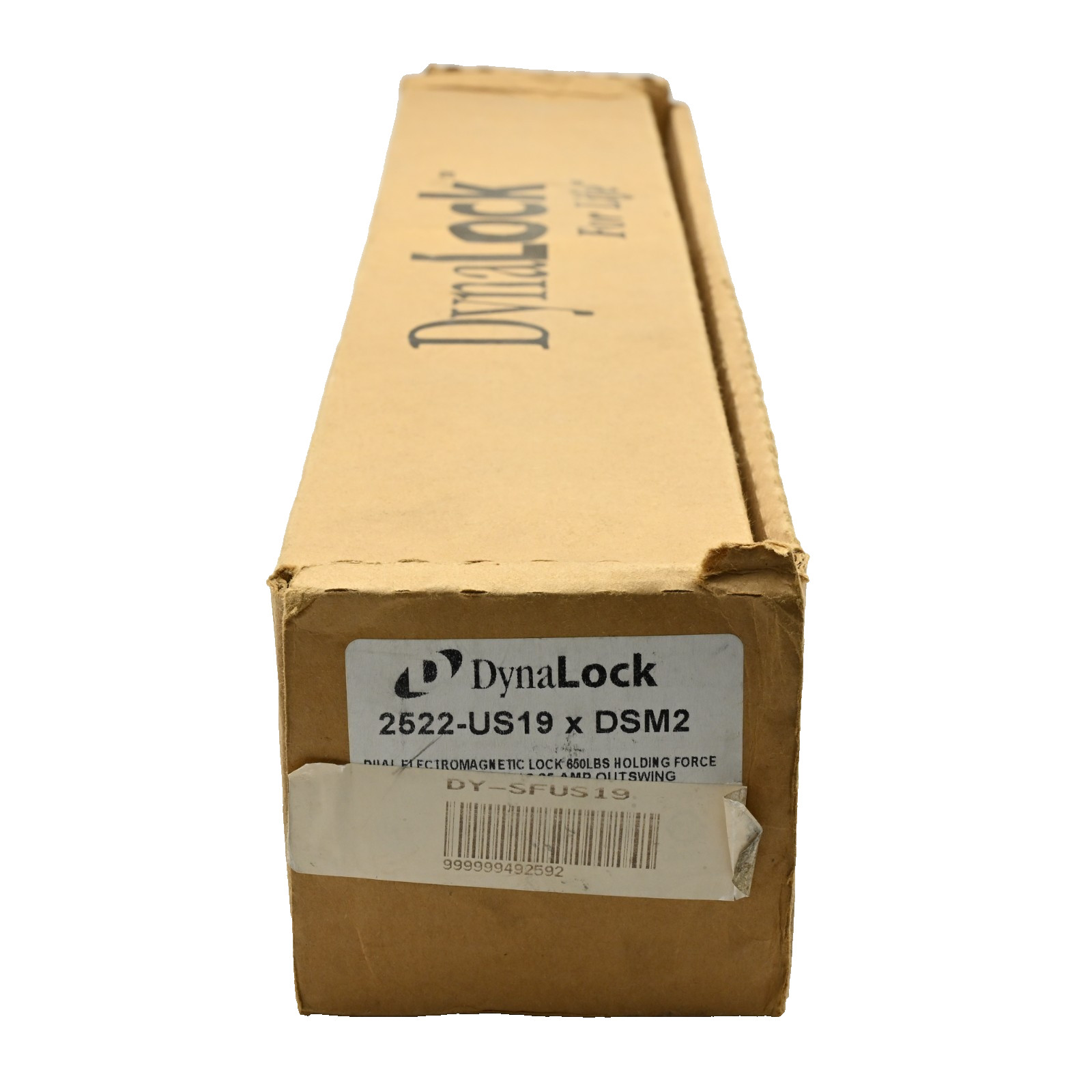 DynaLock 2522-US19 x DSM2 Dual Electromagnetic Lock, 650lbs, Outswing, Black