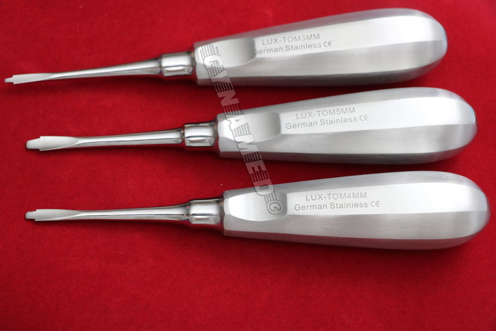 GERMAN 3 LUXATING PERIOTOMES DENTAL ATRAUMATIC EXTRACTING ELEVATORS 3MM 4MM 5MM