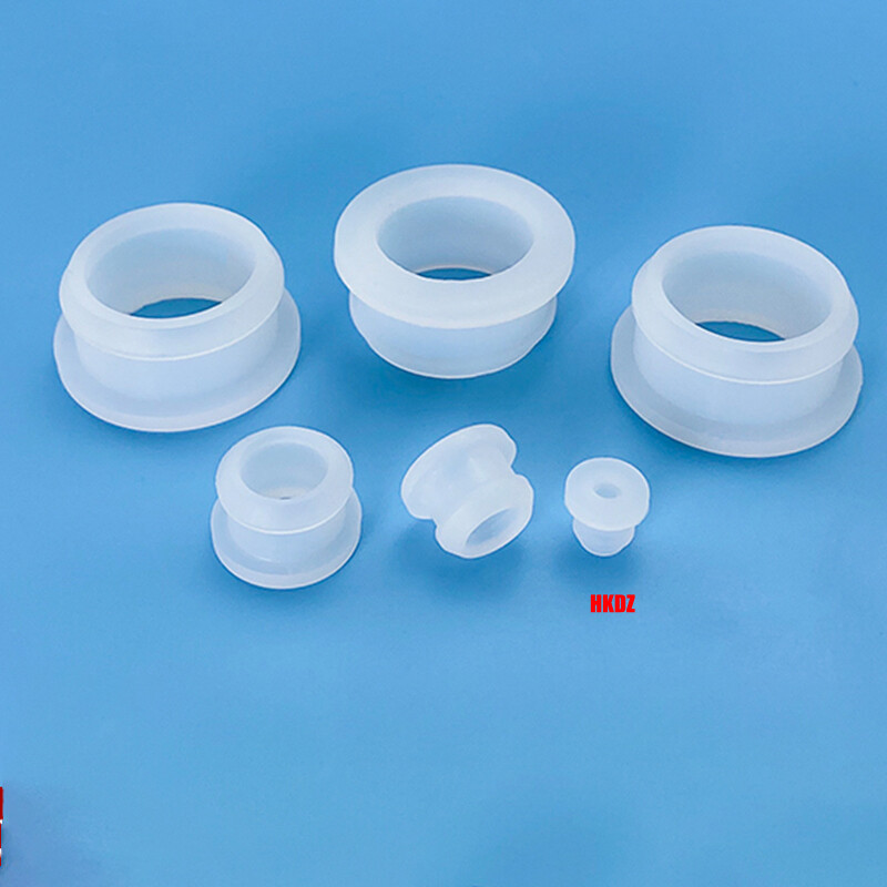Clear Grommet Snap-On Open Silicon Rubber Hole Plug Bung Wire Cable Protect Bush