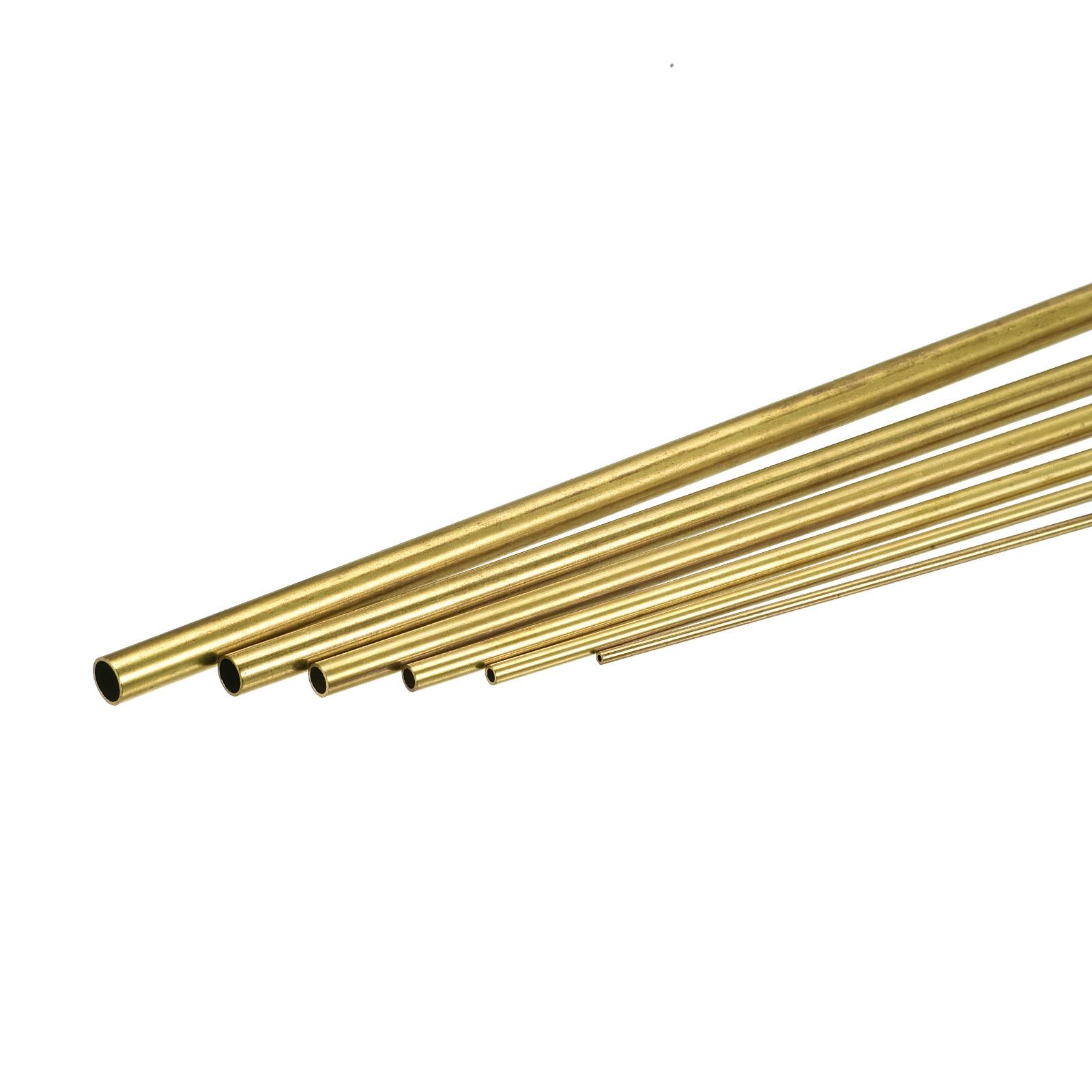 6pcs Brass Tube 2mm-7mm OD 0.5mm Wall Thickness 200mm Length Metal Tubing