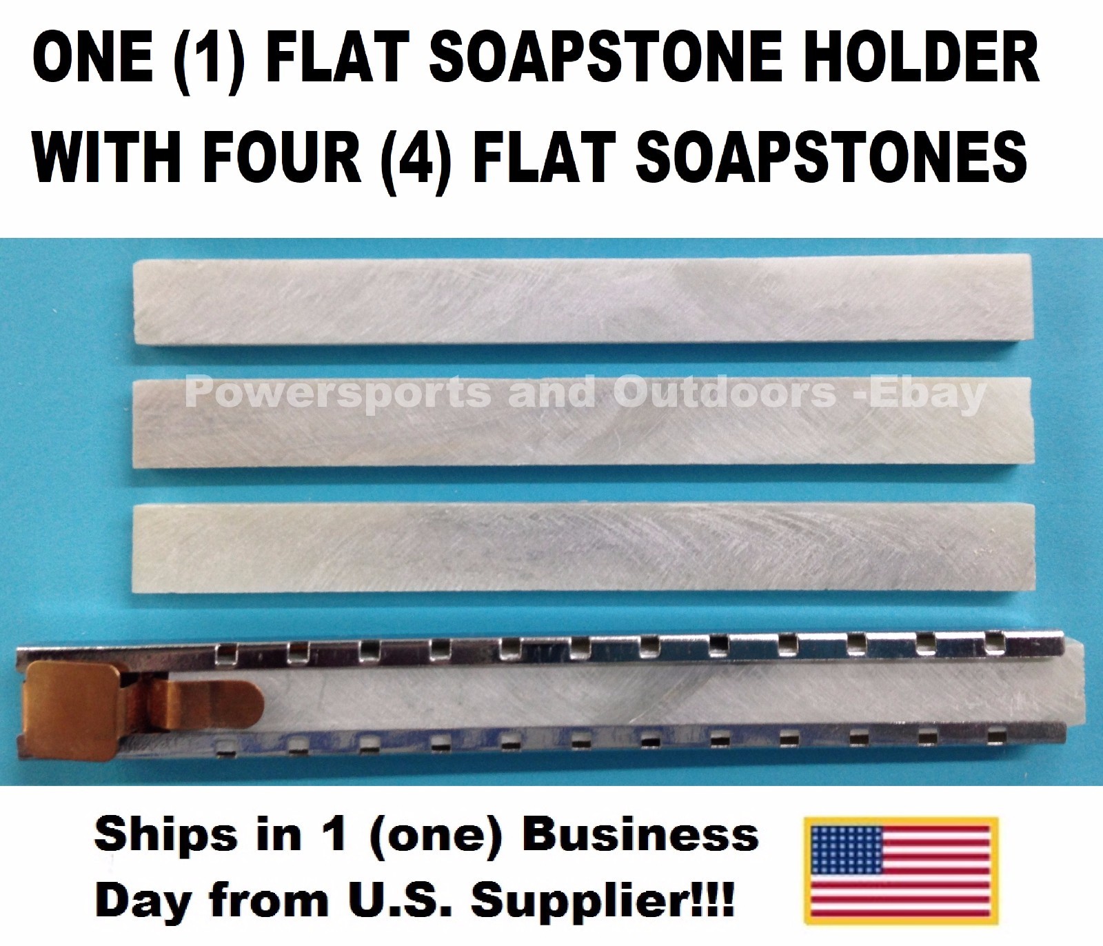 FLAT SOAPSTONE HOLDER WITH 4 (Four) REFILLS (US Supplier)