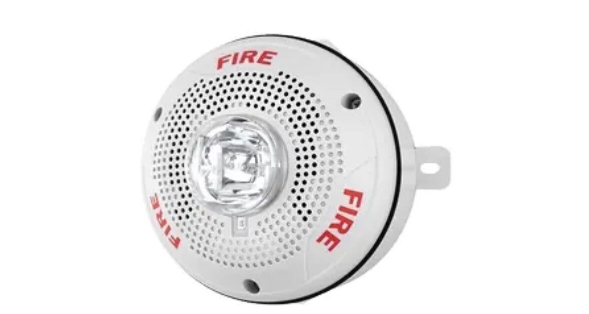 SYSTEM SENSOR SPSCWK CEILING MOUNT SPEAKER/STROBE WEATHERPROOF WHITE