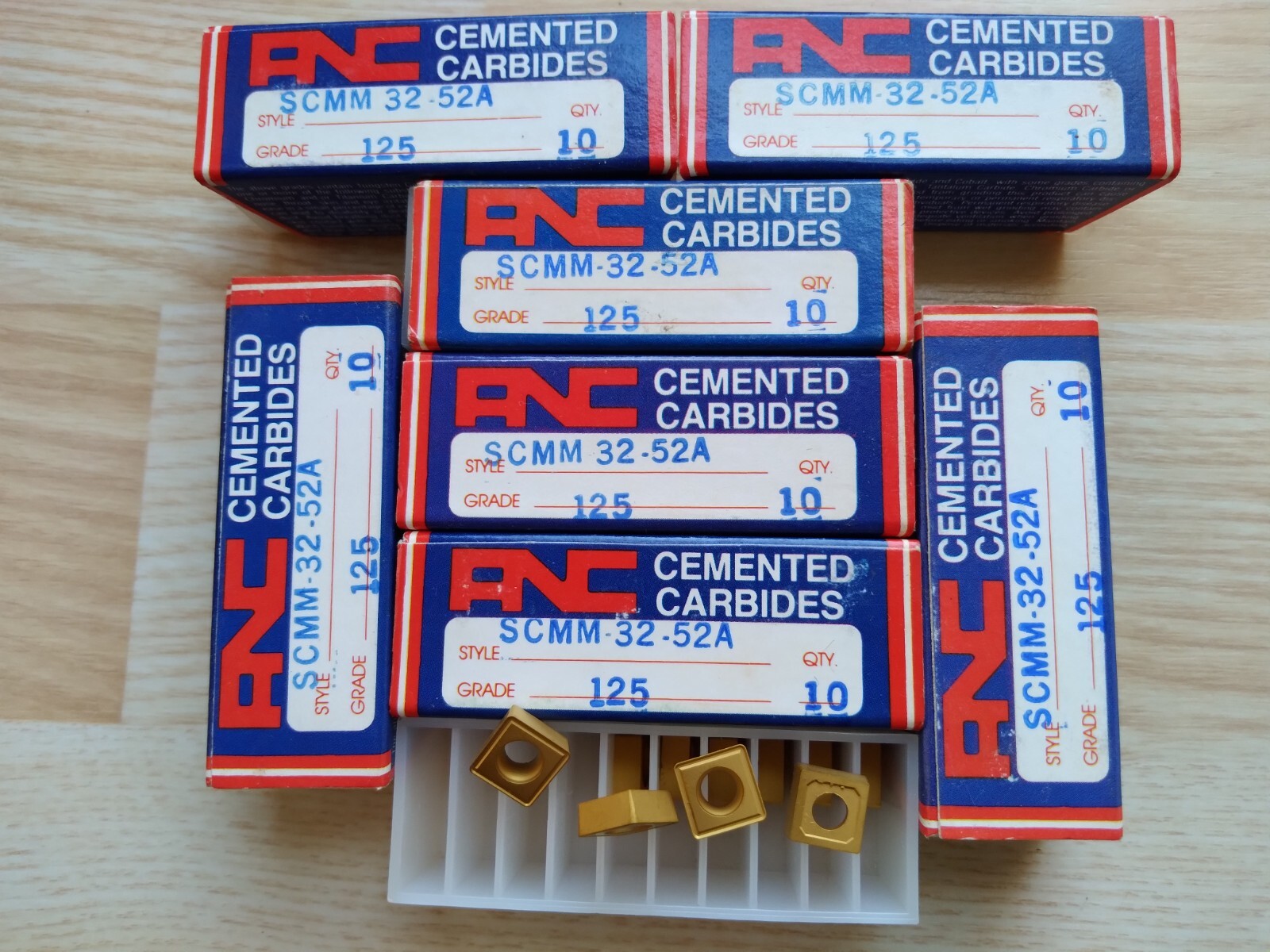 10 pcs. SCMM-32-52A American National Carbide Grade 125 Inserts