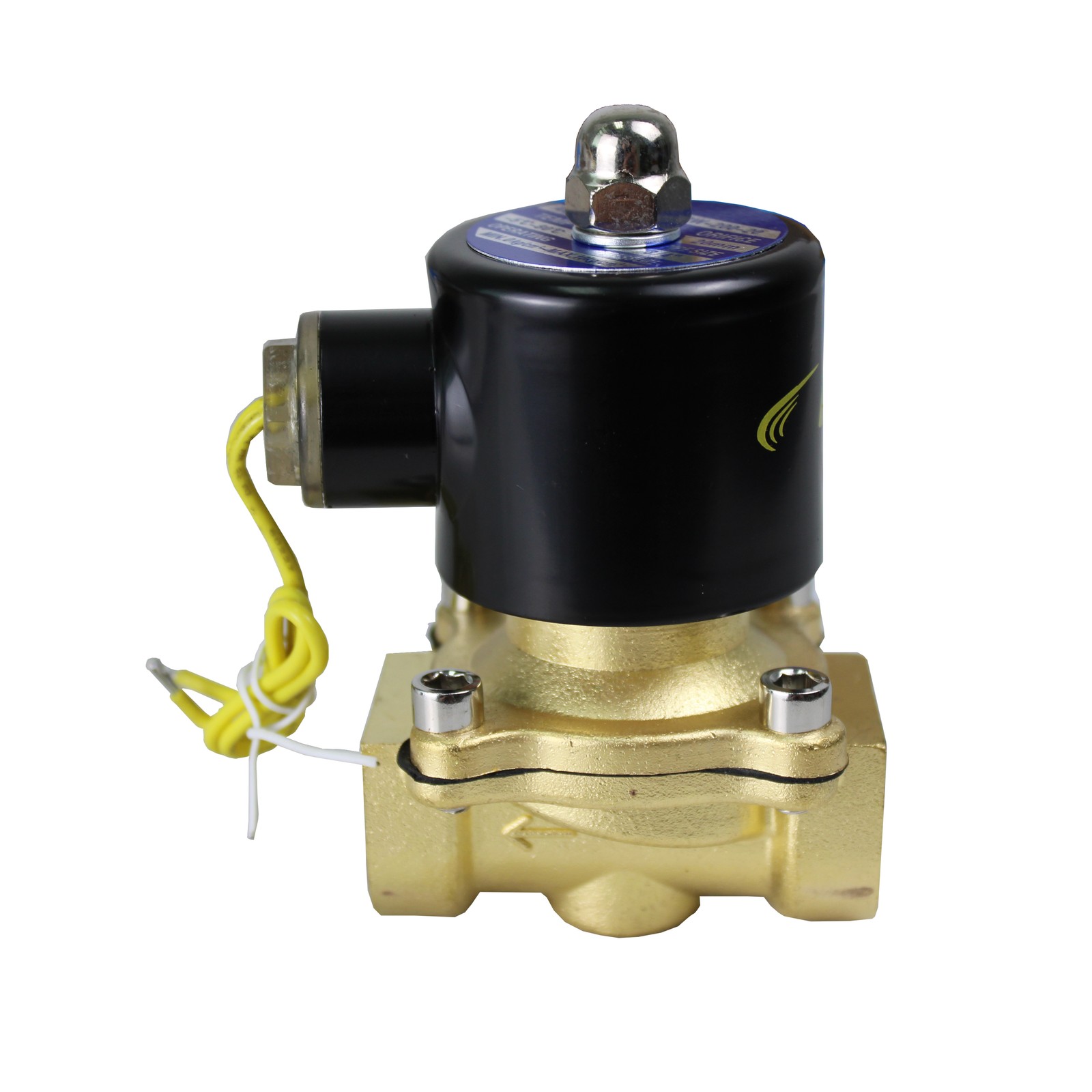 HFS(R) 110V Ac 3/4″ Electric Solenoid Valve Water Air Gas, Fuels N/C – Brass