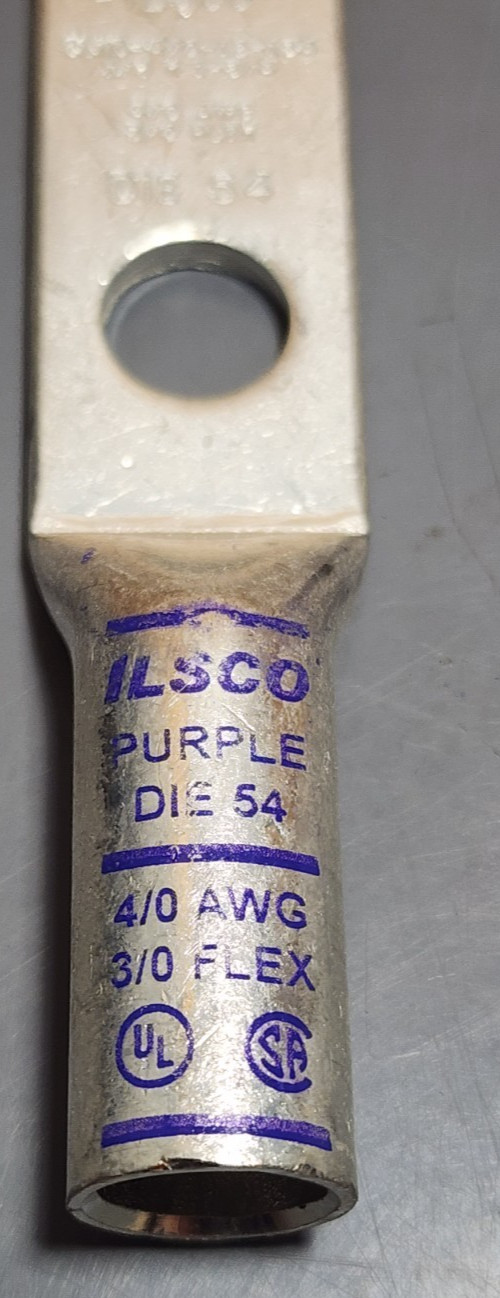 Ilsco CLND-4/0-12-134 Crimp Compression Lug Size 4/0 – 1 AWG Purple (Qty 6)