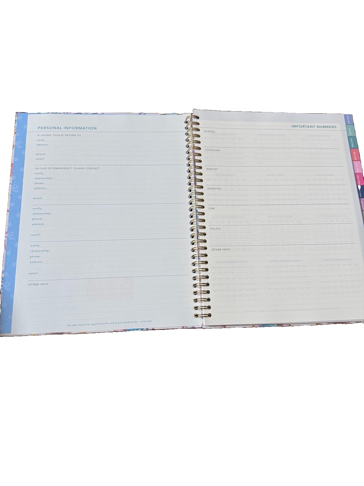 2027 Clementine 12 month Floral Planner July 2026-June 2027 11×9” Notebook Size