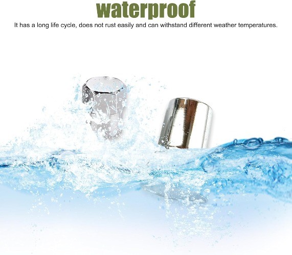 10 PCS Leakproof Tire Valve Cover, Universal Alloy Wheel Valve Stem Sleeve and C