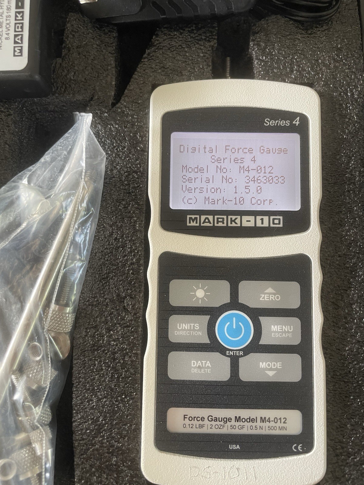 Mark-10 M4-012 Series 4 Advanced Digital Force Gauge 0.12 lbF Tested