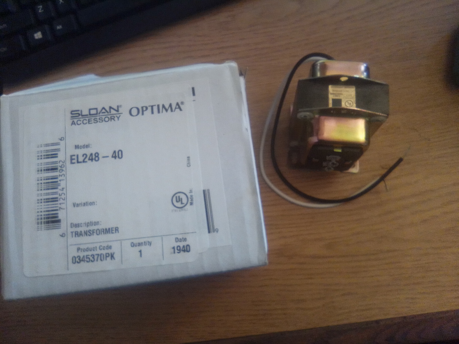 SLOAN OPTIMA EL248-40 BOX TRANSFORMER