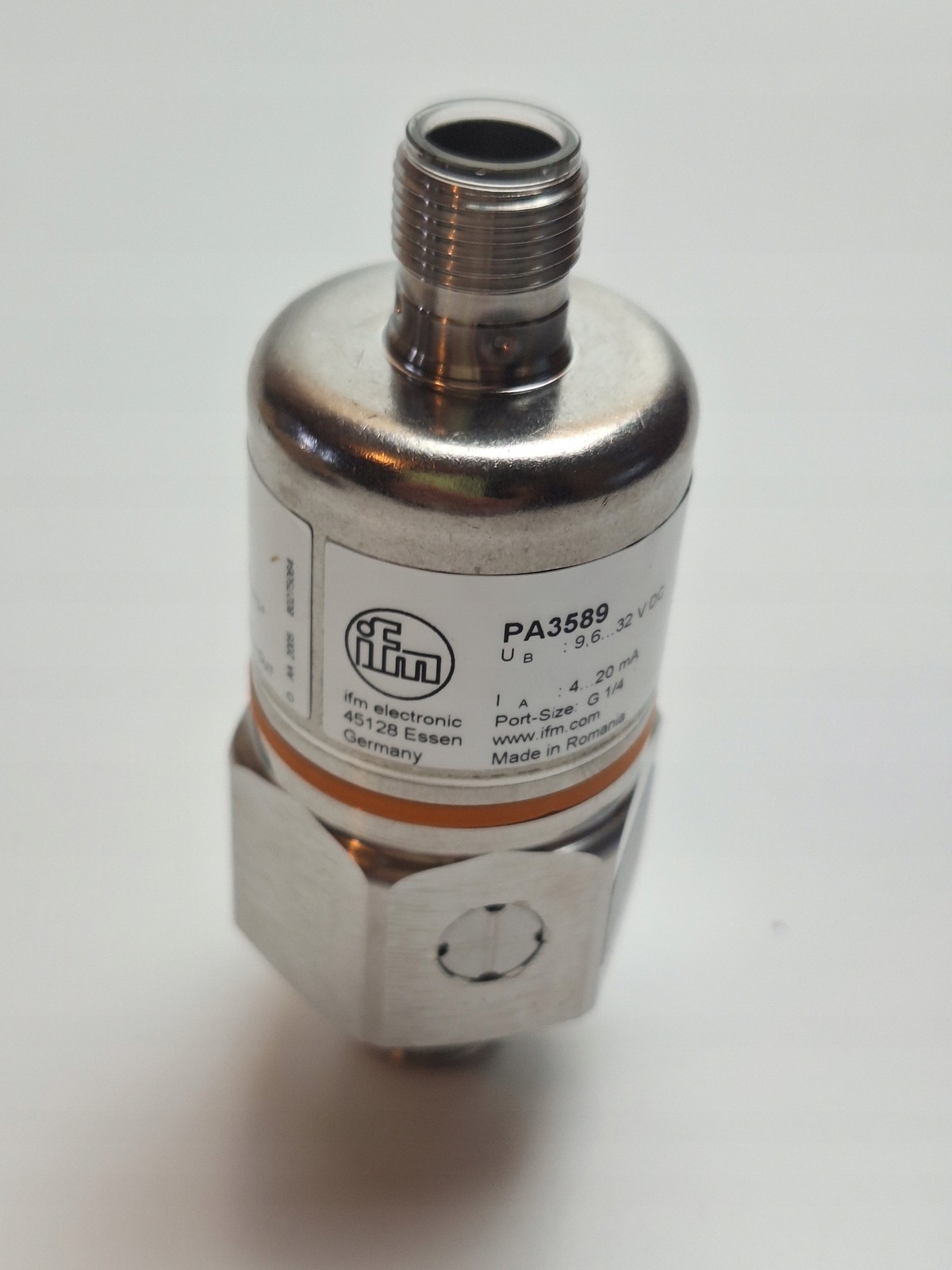IFM PA3589 Industrial Ceramic Pressure Transmitter 0–0.1 bar G1/4 4–20 mA