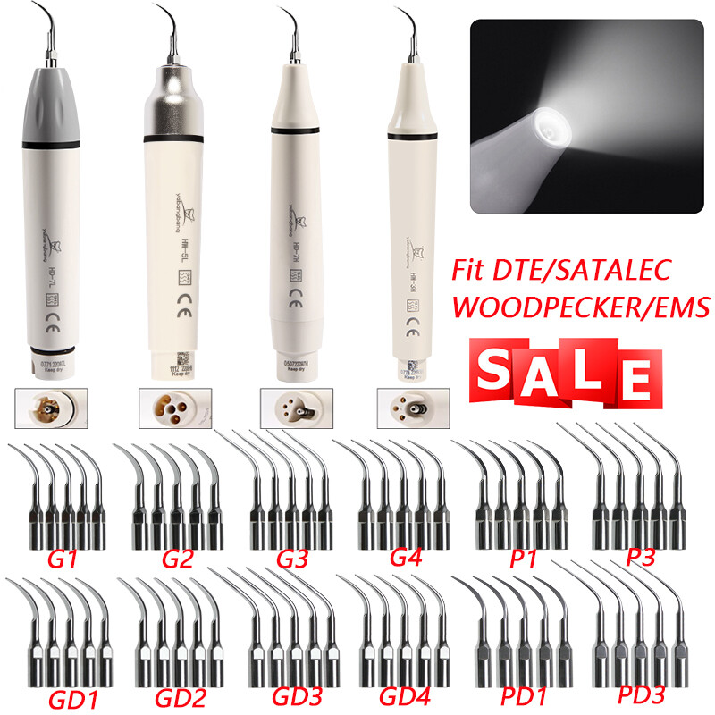 Dental Ultrasonic Piezo Scaler Handpiece LED/Tip Fit EMS/Cavitron/DTE/SATELEC US