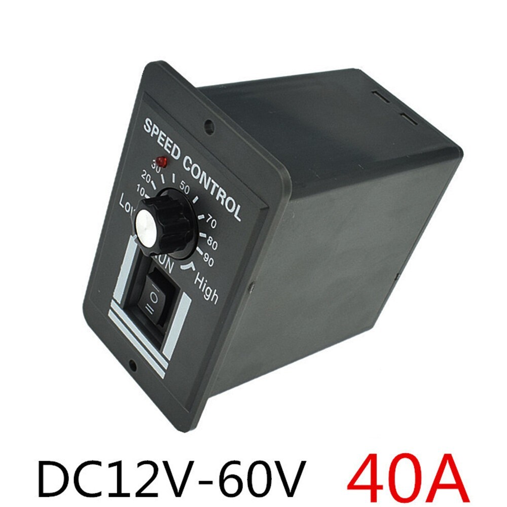 PWM DC 40A Motor Speed Controller 12V 24V 36V 48V Variable Speed Switch Reverse