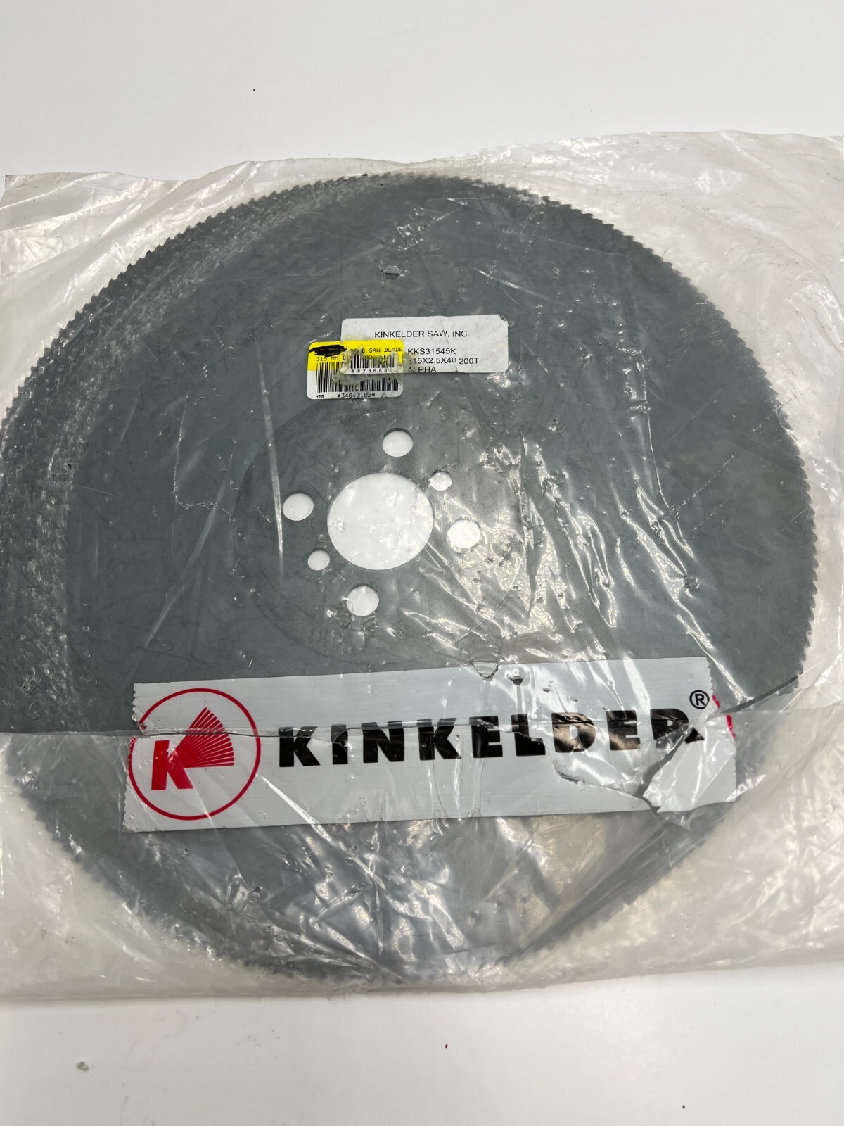 Kinkelder KKS31545K Cold Saw Blade 315 mm Dia 200 Teeth High Speed Steel