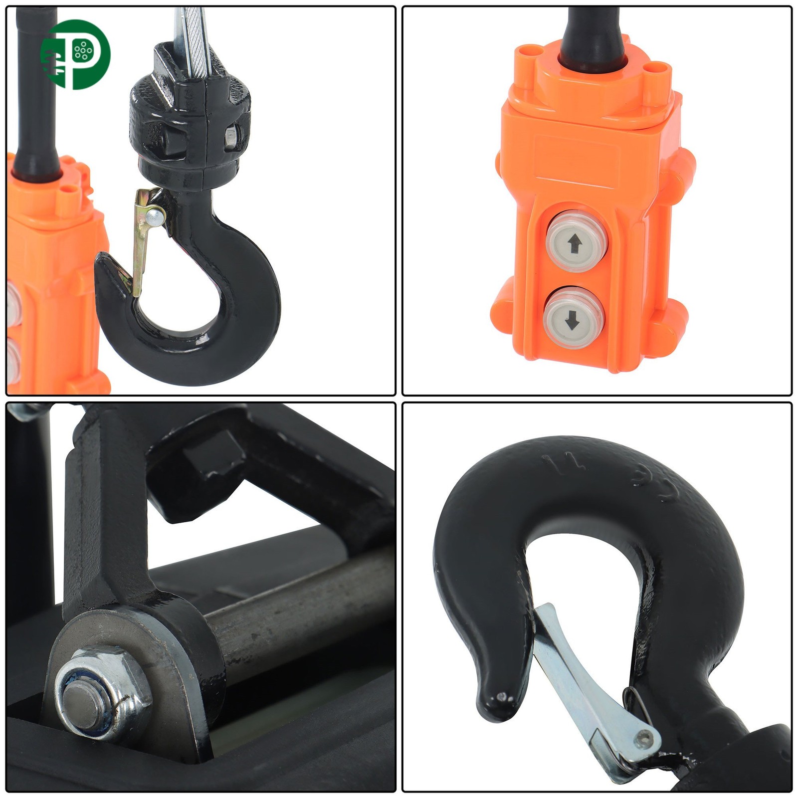 3-in-1 Electric Hoist Winch Crane Dual Remote Overload Safety 1100LBS/500kg
