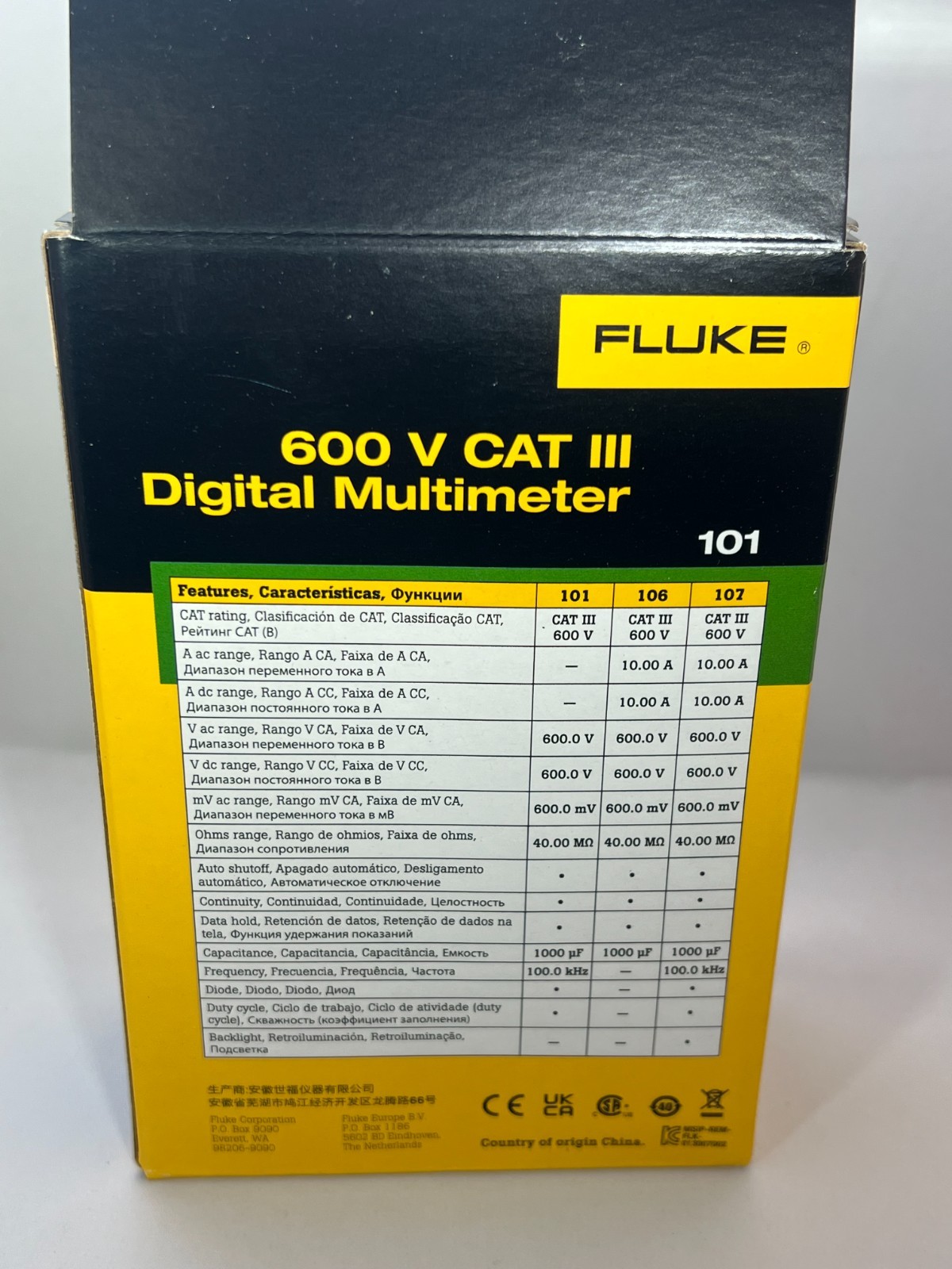 Fluke 101 Basic Digital Multimeter BRAND NEW, NEVER USED!