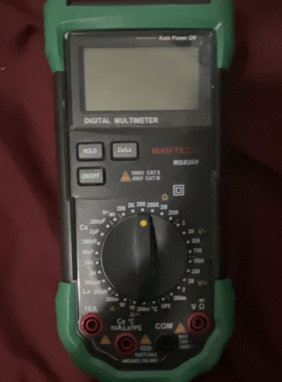 MASTECH MS8260 Digital Multimeter Handheld CAT III CAT II Auto Power Off Hold