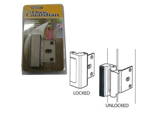 Satin Nickel Childproof Deadbolt for Inward Swinging Doors