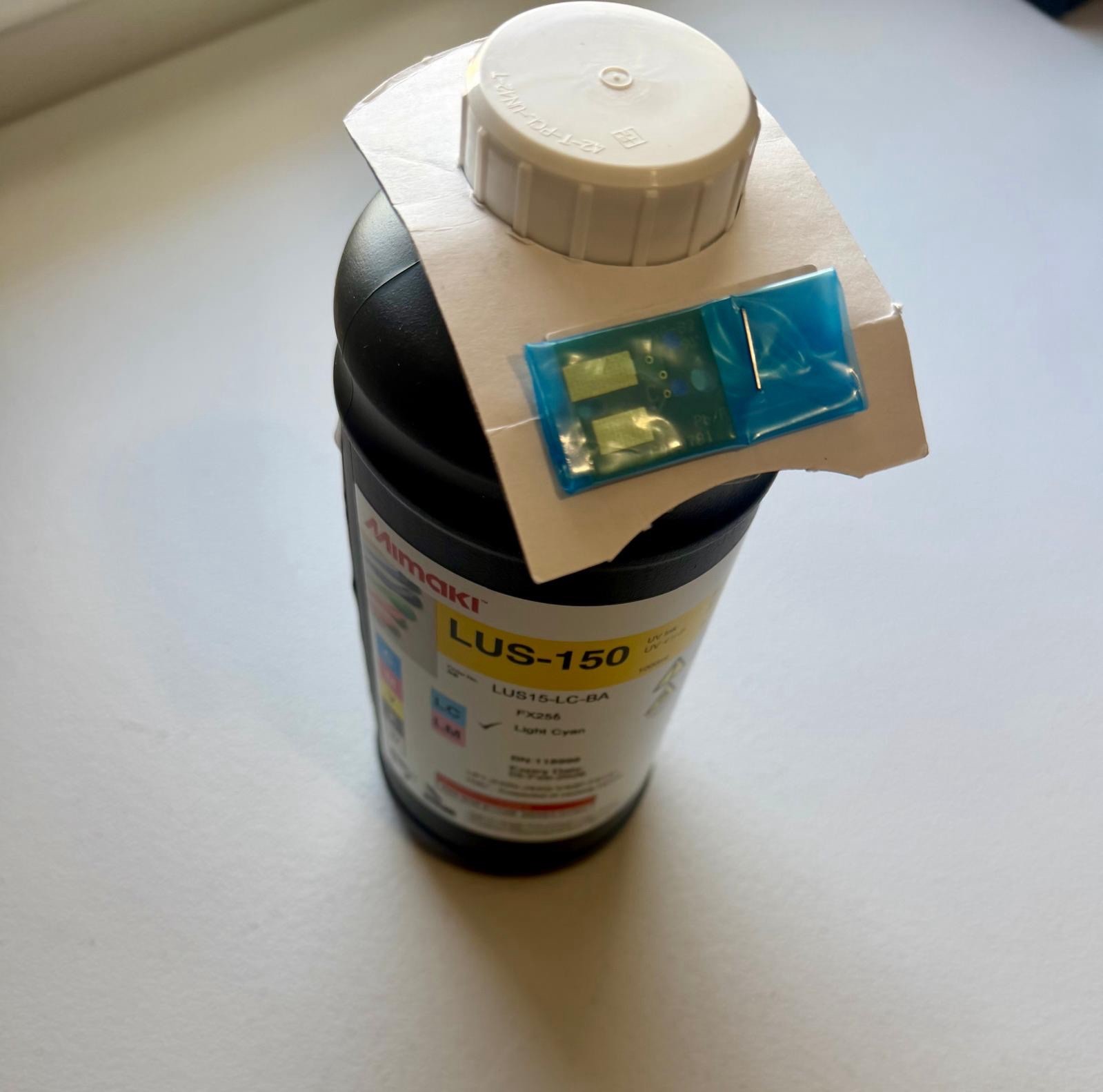 Genuine Mimaki LUS-150 Light Cyan UV Ink 1000ml – Exp 02/2026