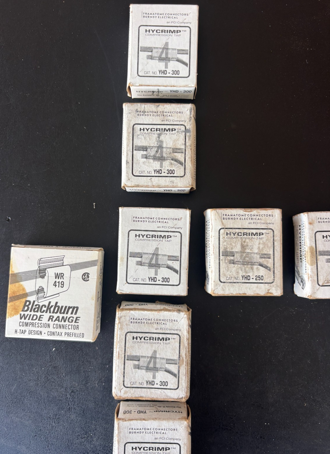 Burndy HYCRIMP & Blackburn Compression Line Tap Lot Made In USA