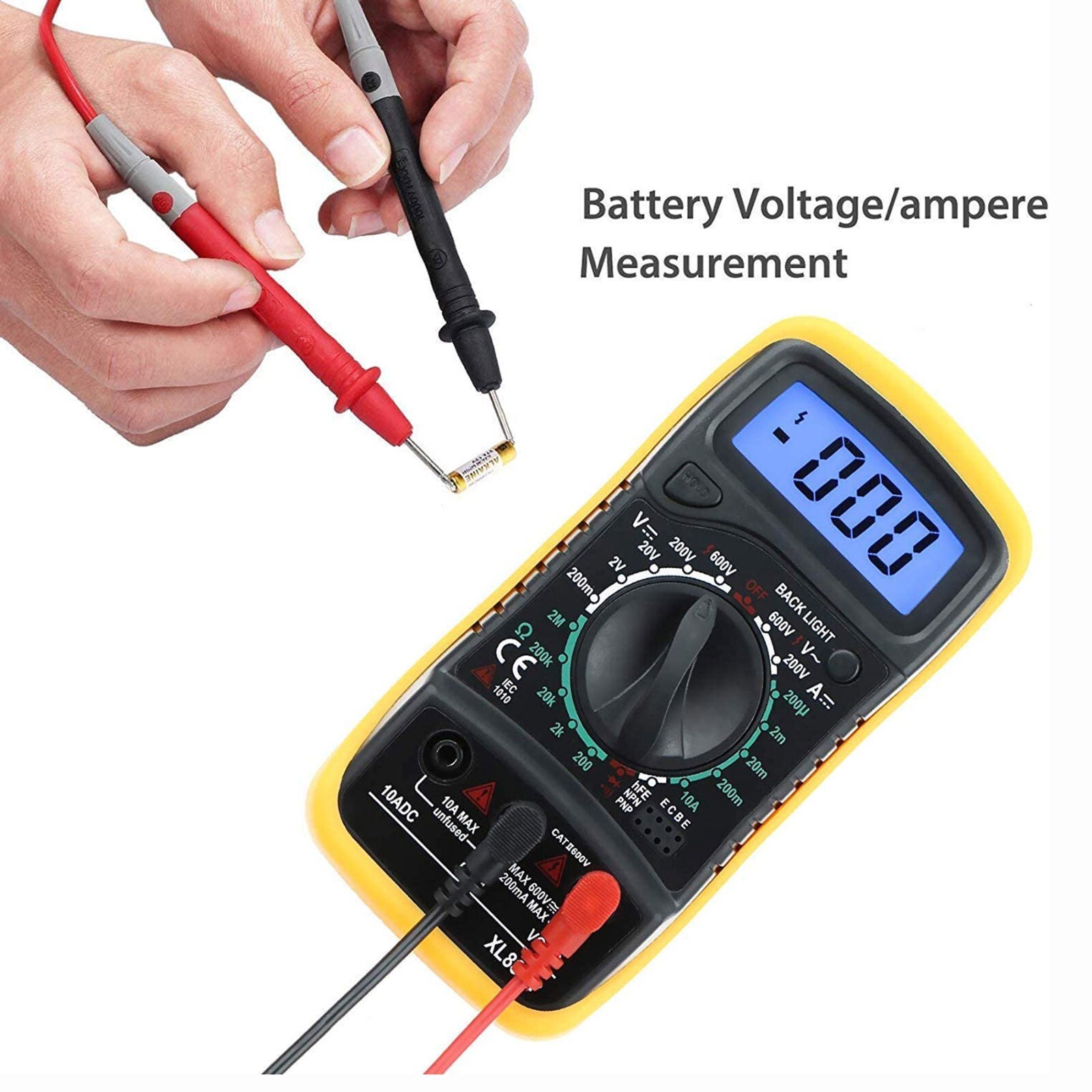 Digital Multimeter AC DC Voltmeter Ammeter Ohmmeter Volt Tester Meter XL830L