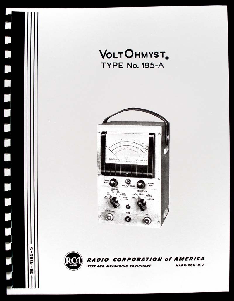 RCA VOLTOHMYST 195-A 195A Operating Manual