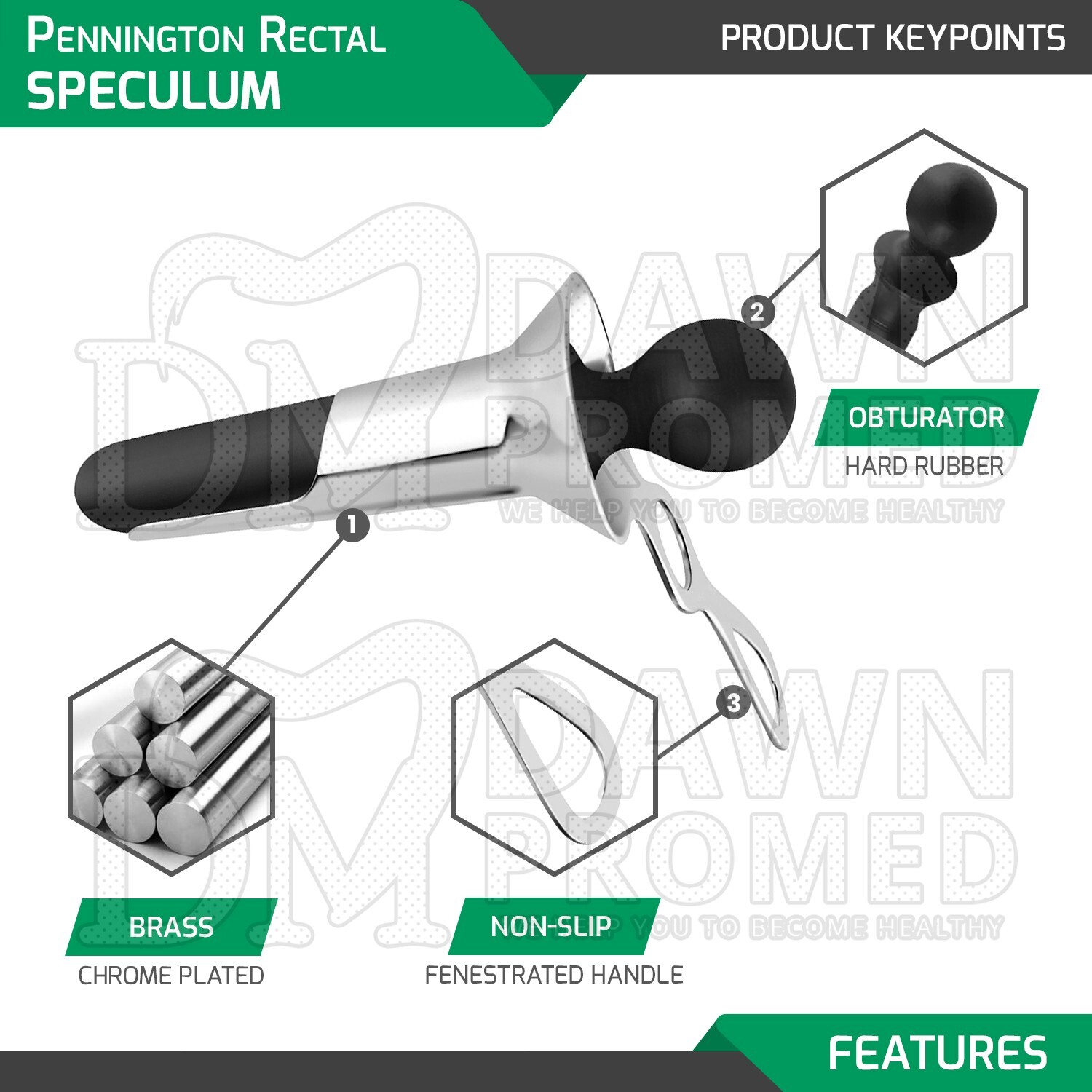 Pennington Rectal Speculum 3 3/8″ Long W/Obturator OB/Gyn Surgical Instruments