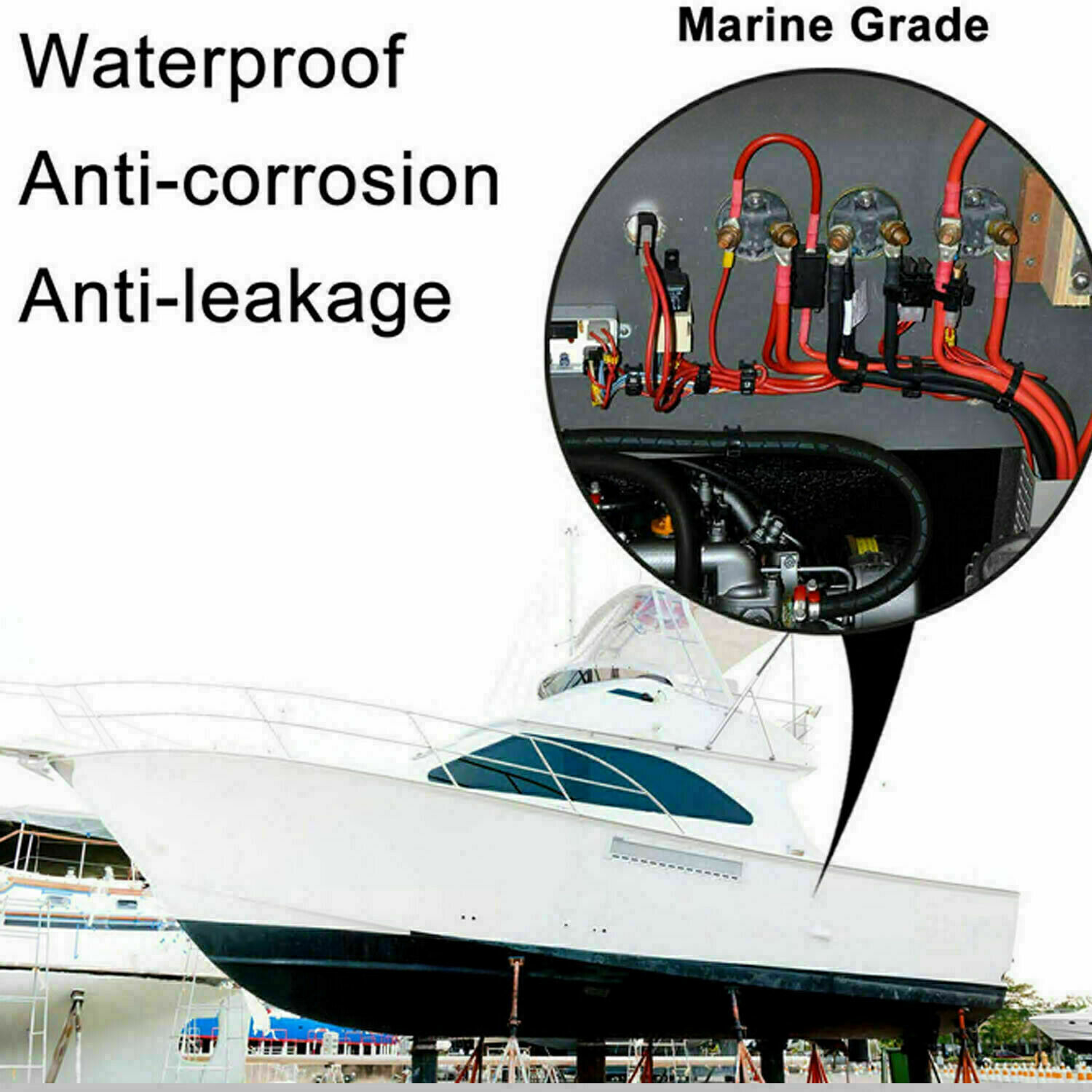 Black or Red 3:1 Heat Shrink Tubing Marine Grade Waterproof Glue Adhesive Lined