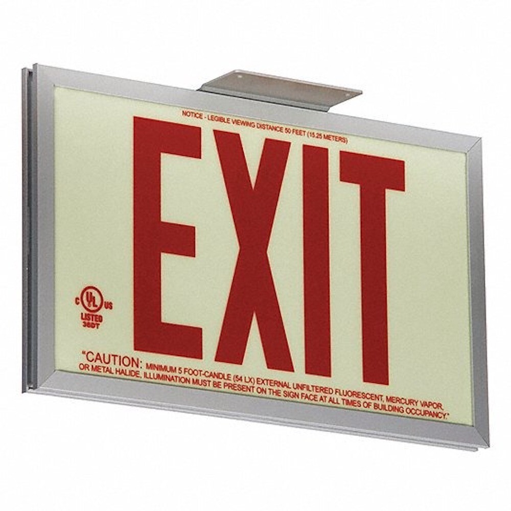 Value Collection GRAN11410 7-1/2″ x 13″ x 0.075″ Plastic Exit Sign