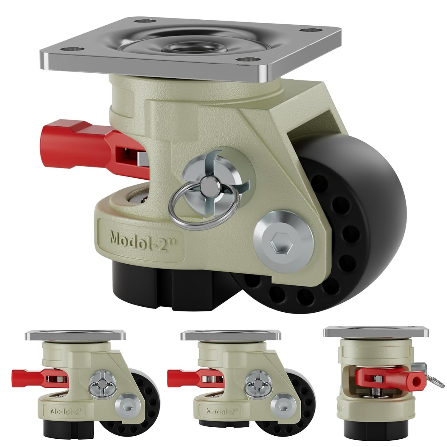 Leveling Casters Wheel Heavy Duty 3300LBS Load Capacity Caster Set of 4