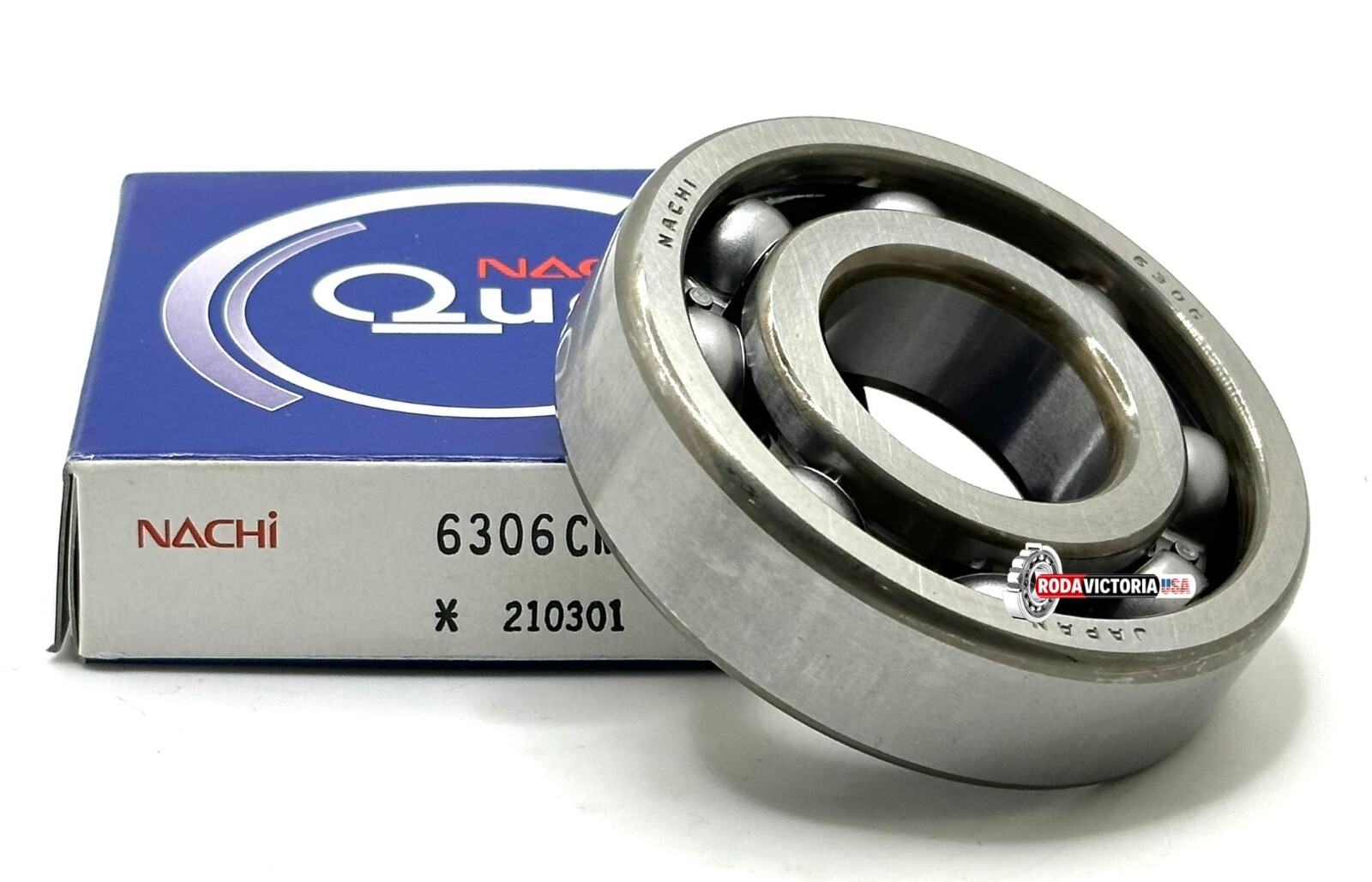 NACHI JAPAN 6306 CM DEEP GROOVE BALL BEARING, OPEN TYPE, NO SEALS 30x72x19mm