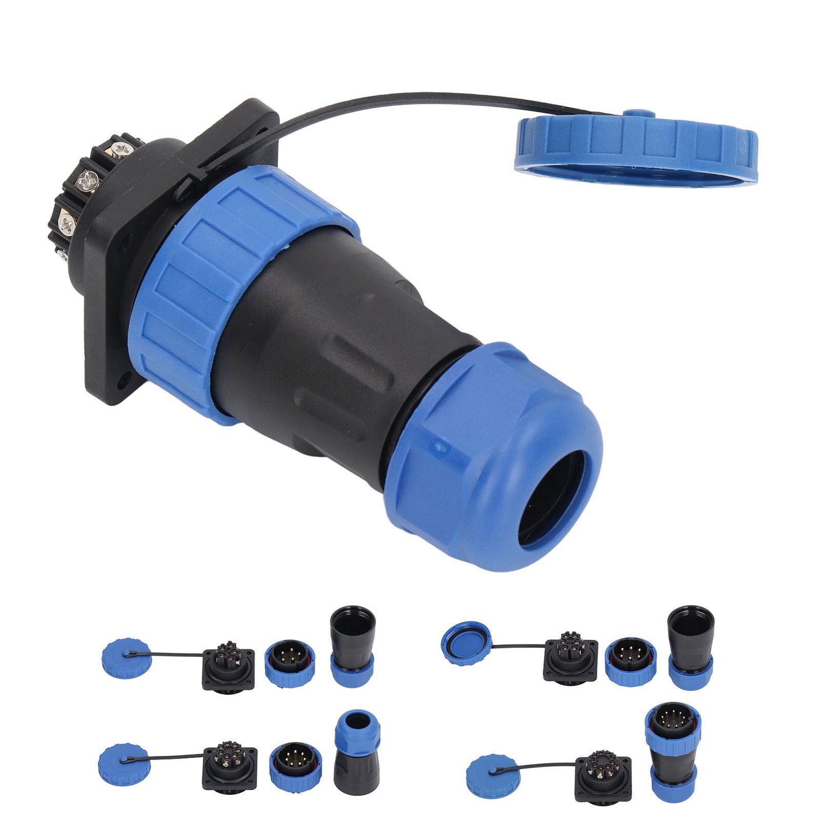 Waterproof Plug Socket Connector 380V 45A IP68 Waterproof Weld Free Aviation