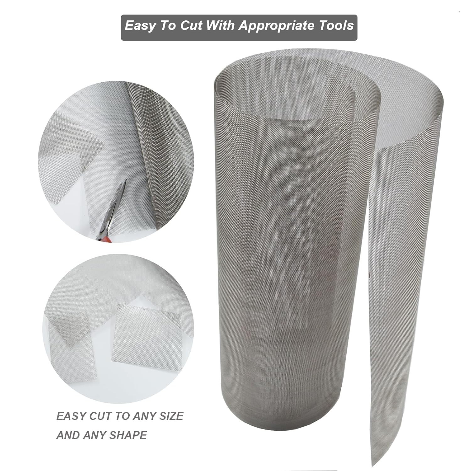 Versatile 304 Stainless Steel Mesh Screen 15.7″x47.2″ – Ideal for Home & Garden