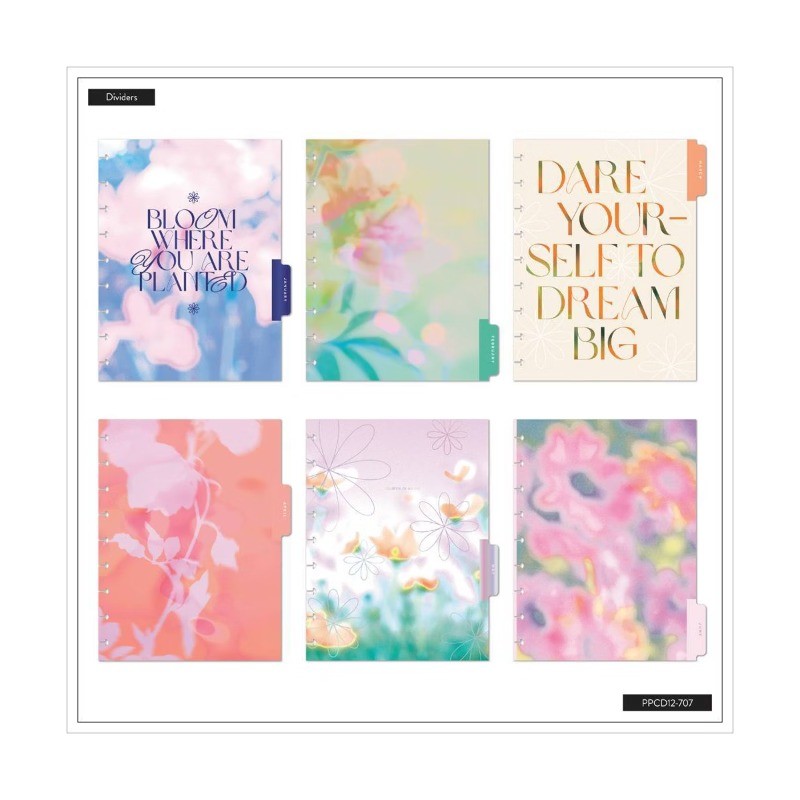 Happy Brands 7″x9.25″ Blurred Fleurs Coral Classic 2026-2027 12 Month
