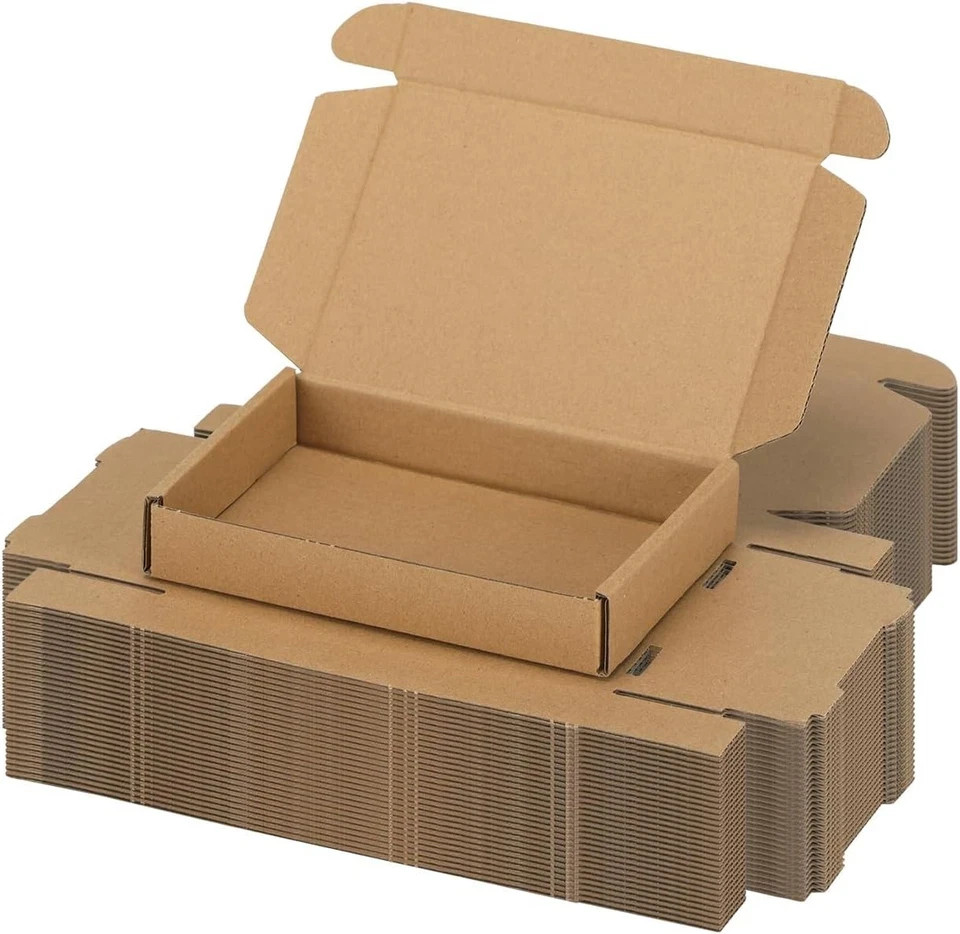 6X4X1 Inches Small Shipping Boxes Set 30 or 50 Brown Mailer Corrugated Cardboard