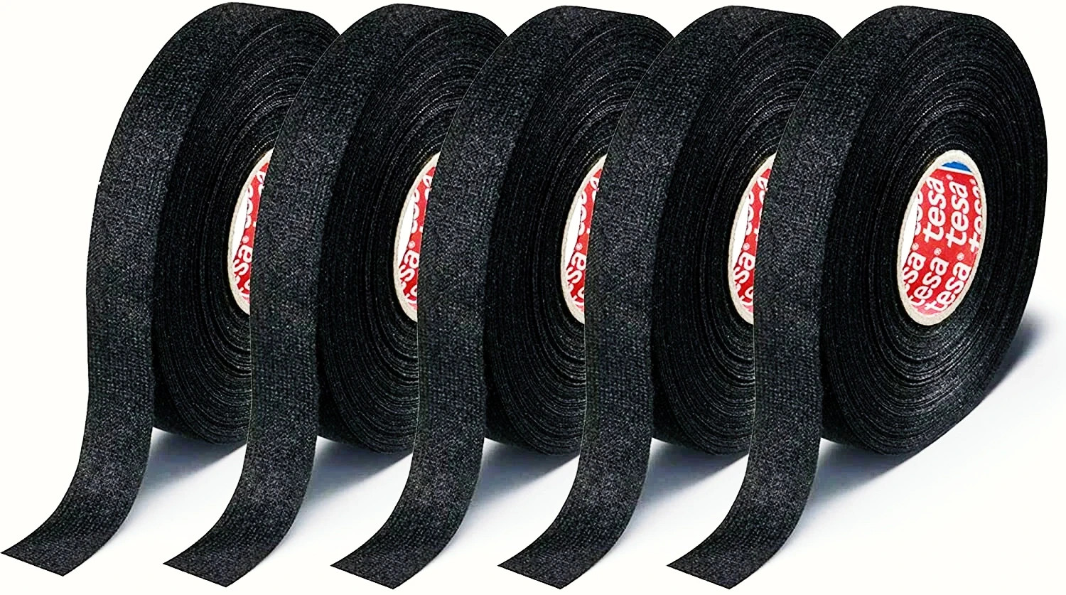 5 x Tesa Original Isoband 51608 25m X 19mm Adhesive Wiring Loom Cloth Tape NEW