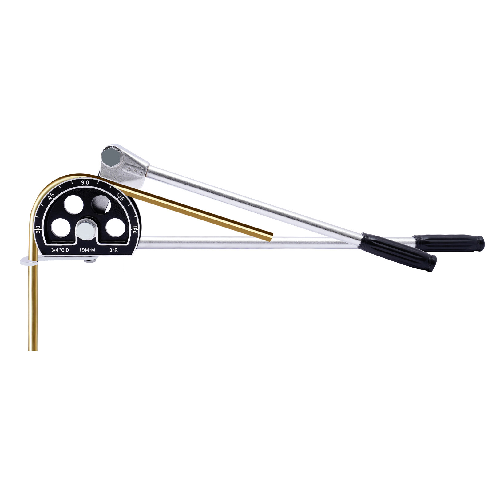 Manual Copper Pipe Bender HVAC Refrigeration Ratcheting Tube Bender 19mm/3/4inch