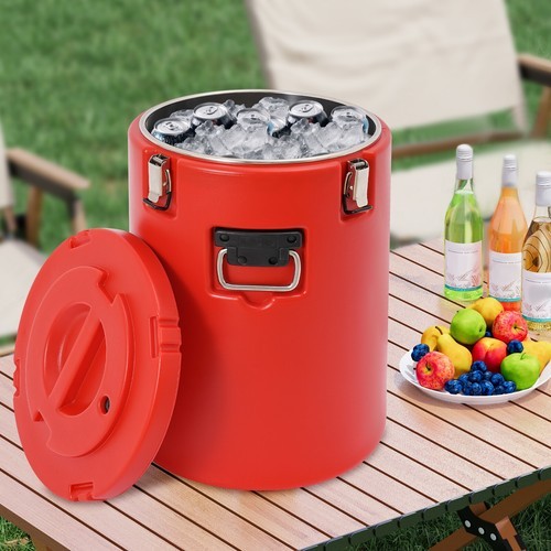 40L Commercial Soup Container Insulated Hot Cold Beverage Carrier Red