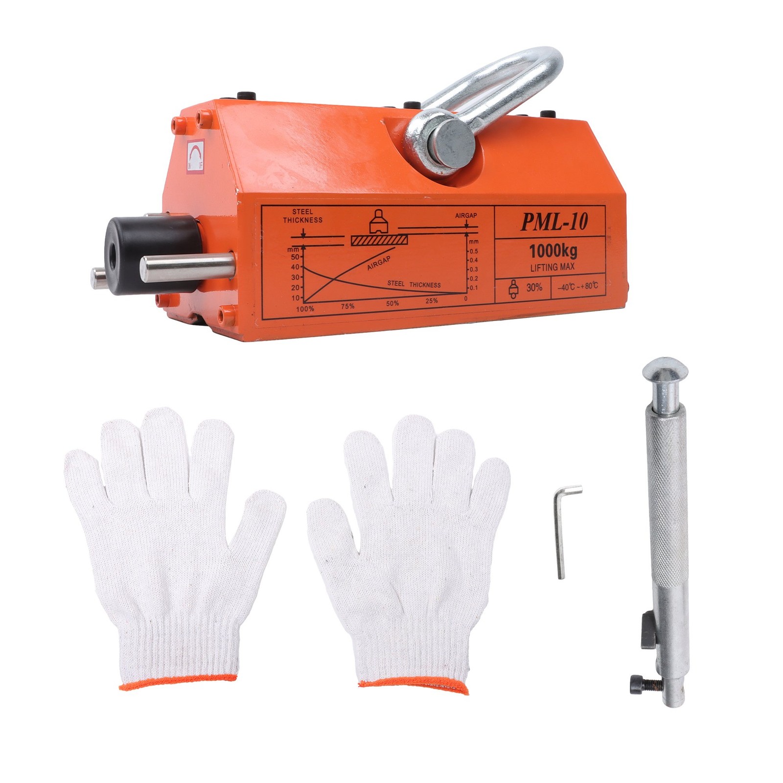 Neodymium Hoist Magnetic Lifter Lifting Magnet 2200Lbs/1000kg 2 Safety Factor