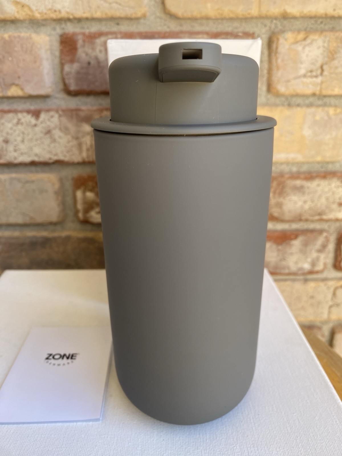 ZONE Denmark UME Soap Dispenser Grey Soft in Box NEW