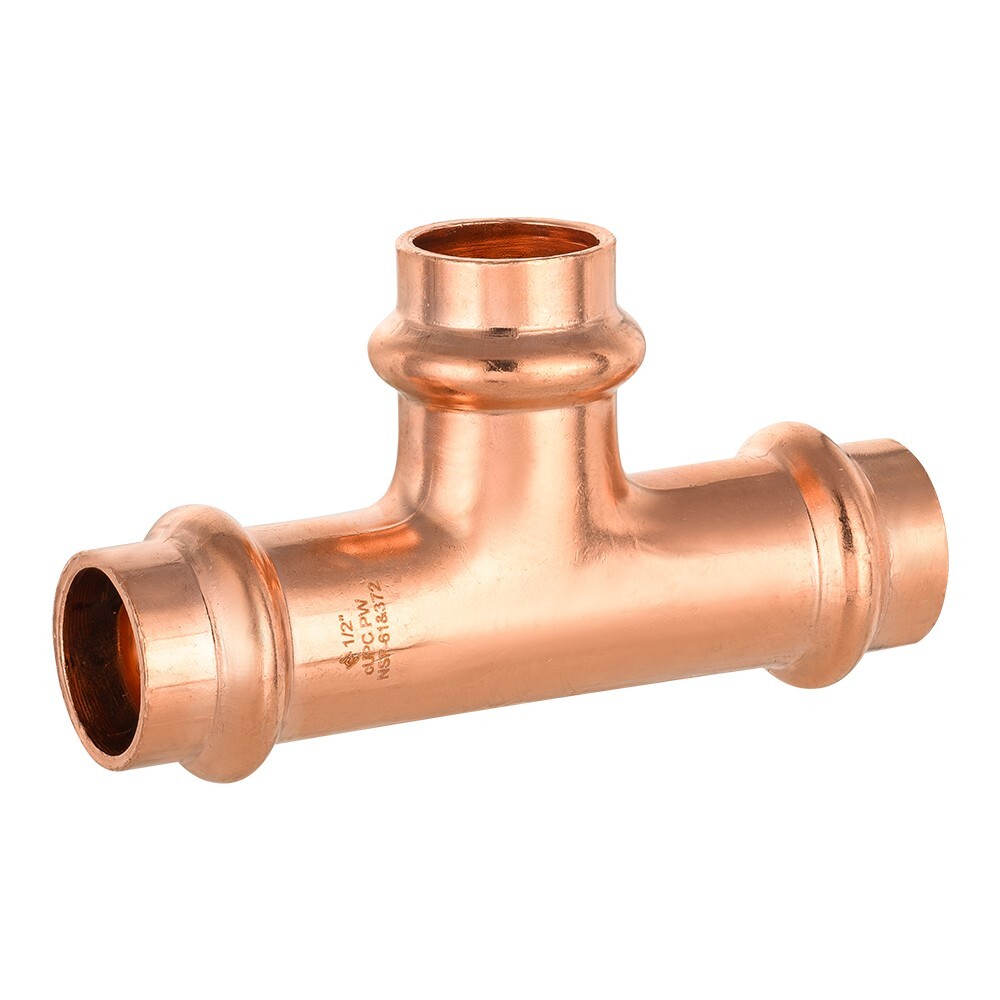 10 PCS EFIELD 1/2 » Press Fit Equal Tee For Copper Tube, No Lead , Pro Pack