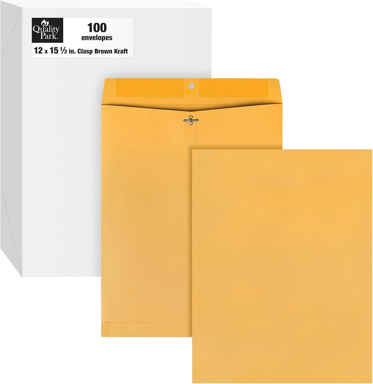 12 x 15-1/2 Clasp Envelopes, Clasp and Gummed Closures, for Oversized Papers, Dr